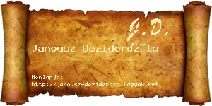 Janousz Dezideráta névjegykártya